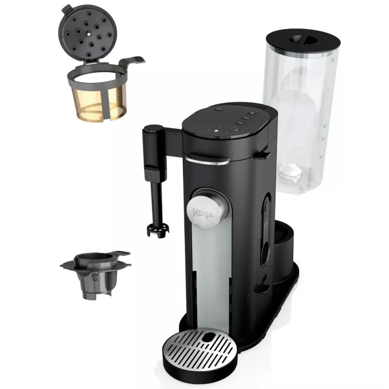 CAFETERA NINJA PODS & GROUNDS SPECIALTY COFFEE MAKER CON ESPUMADOR DE LECHE INTEGRADO PB051